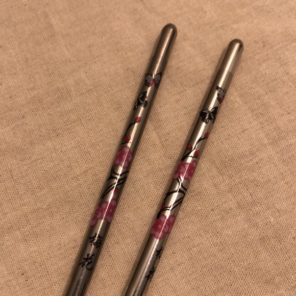 Metal Chopsticks Cherry Blossoms - Picture 3 of 5